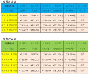 机场接送价格